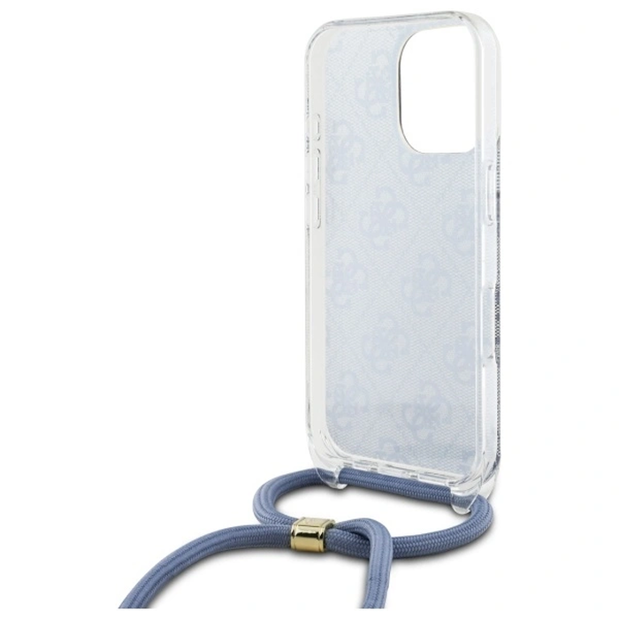 Guess GUHCP16XHC4SEB Apple iPhone 16 Pro Max hardcase Crossbody Cord 4G Print blue