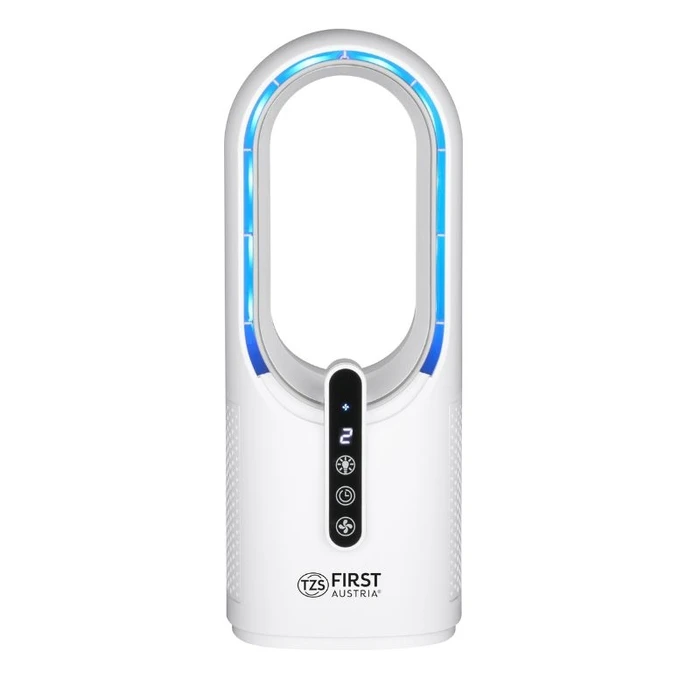 Επιτραπέζιος Ανεμιστήρας First Austria FA-5552-WI επαναφορτιζόμενος χωρίς πτερύγια με 3 ταχύτητες και φως