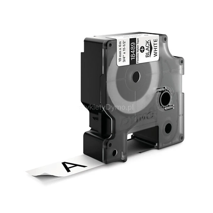 Dymo Rhino Ελαστική Nylon Ταινία 19 mm x 3,5 m Μαύρο σε Λευκό (S0718120 / 18759)