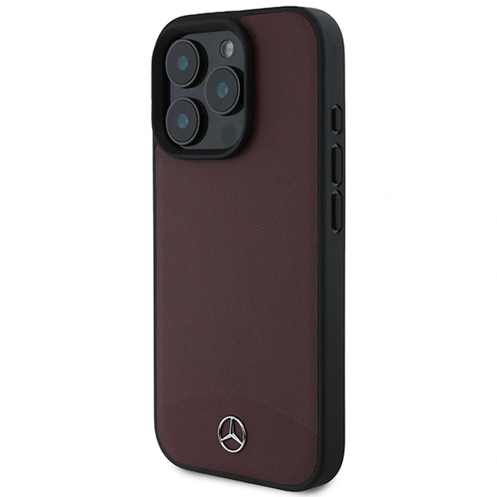 Mercedes MEHMP16L23RBARR Apple iPhone 16 Pro hardcase Textured And Plain Leather MagSafe red