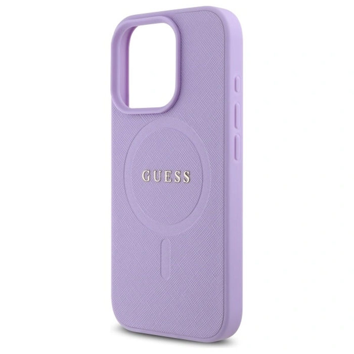 Guess GUHMP16LPSAHMCU Apple iPhone 16 Pro hardcase Saffiano MagSafe purple