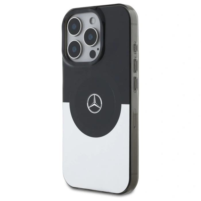 Mercedes MEHMP16X23HBIGK Apple iPhone 16 Pro Max hardcase Double Layer BiColor MagSafe black silver