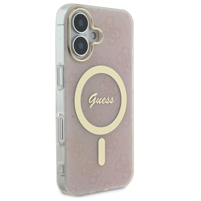 Guess GUHMP16SH4STP Apple iPhone 16 hardcase IML 4G MagSafe pink