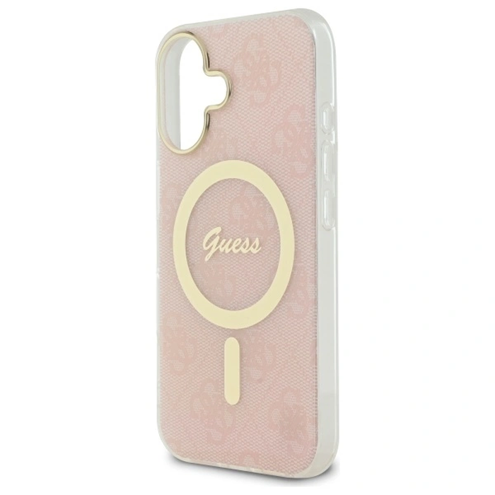 Guess GUHMP16SH4STP Apple iPhone 16 hardcase IML 4G MagSafe pink