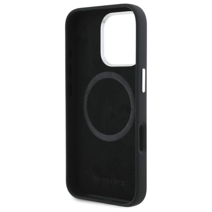 Mercedes MEHMP16X23SUVSK Apple iPhone 16 Pro Max hardcase Silicone Vertical Tonal Stripes MagSafe black