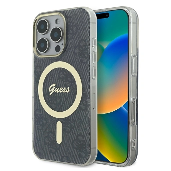 Guess GUHMP16XH4STK Apple iPhone 16 Pro Max hardcase IML 4G MagSafe black