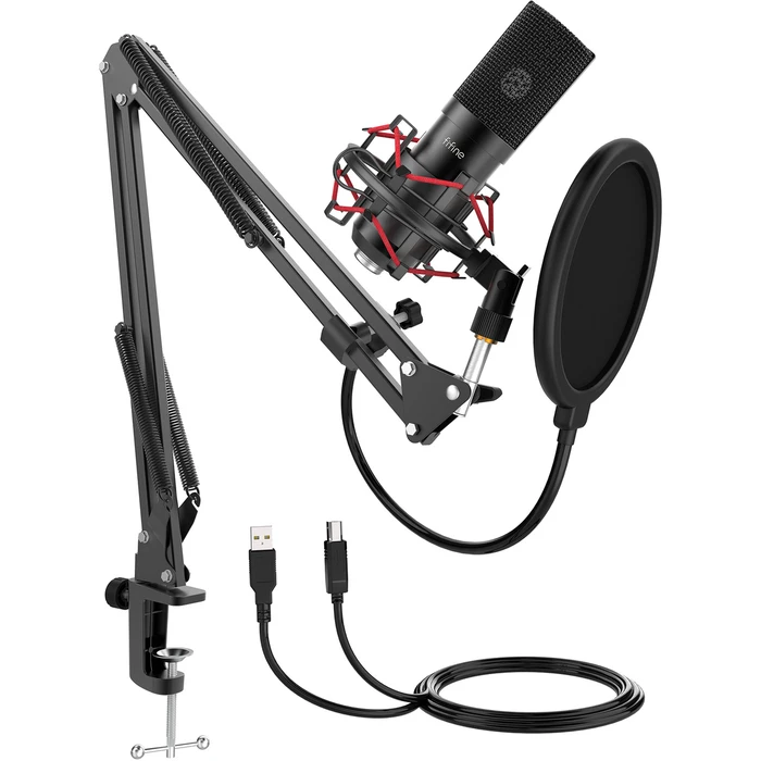 Fifine T732 USB Dynamic Microphone Set Shock Mounted for Vocals