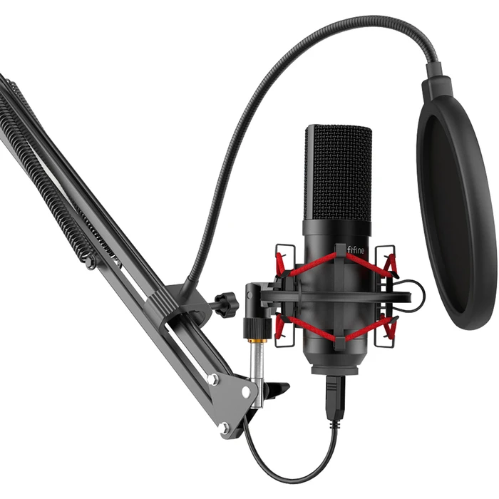 Fifine T732 USB Dynamic Microphone Set Shock Mounted for Vocals