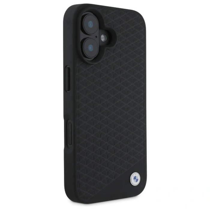 BMW BMHMP16S23RDDK Apple iPhone 16 hardcase Sign Leather Diamond Metal Logo MagSafe black