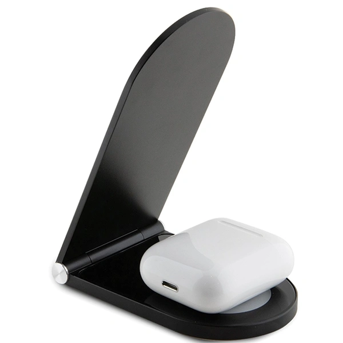 Mercedes MEMFBGSLK foldable 2-in-1 wireless charger 15W Silver Star MagSafe black
