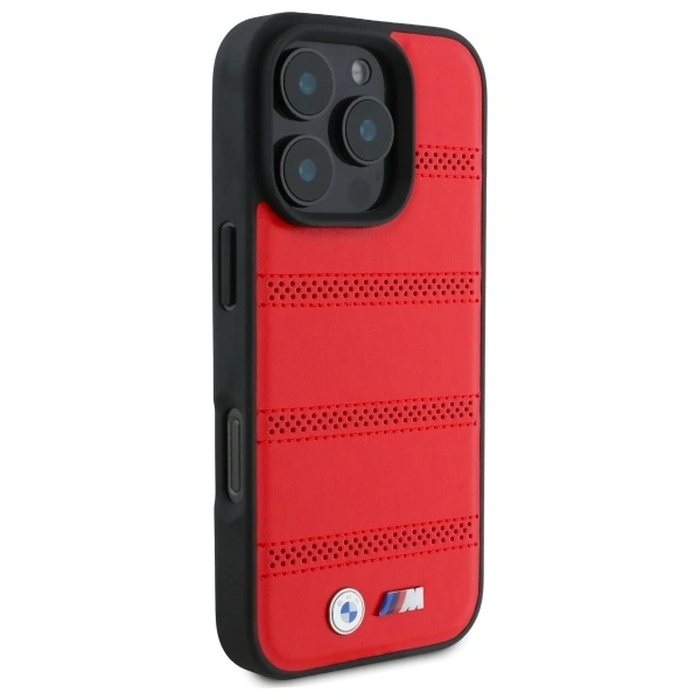 BMW BMHMP16X23PUSPR Apple iPhone 16 Pro Max hardcase M Perforated And Stitched Line MagSafe red