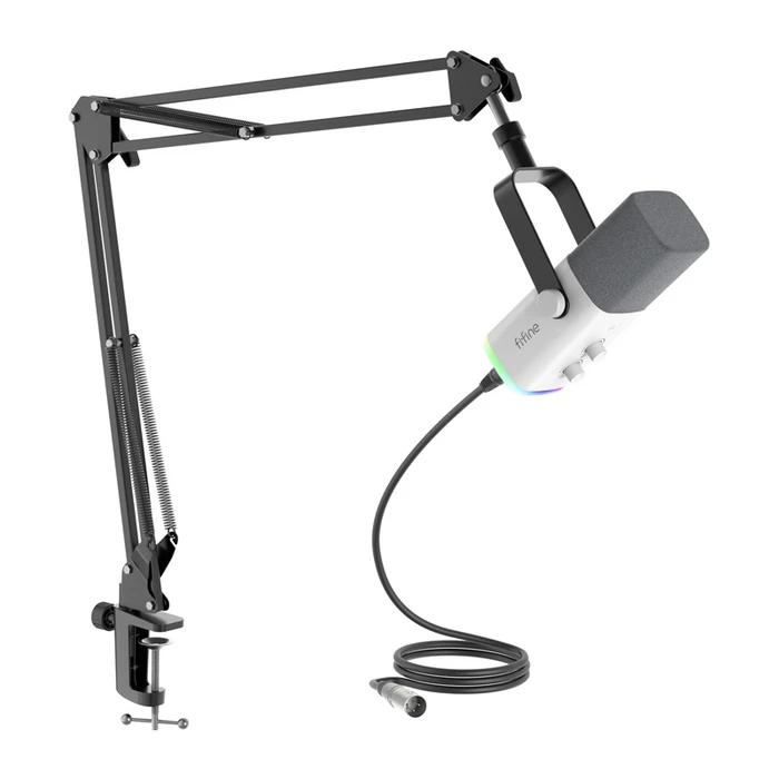 Fifine AM8TW Δυναμικό Μικρόφωνο Shock Mounted σε Λευκό (Fifine)