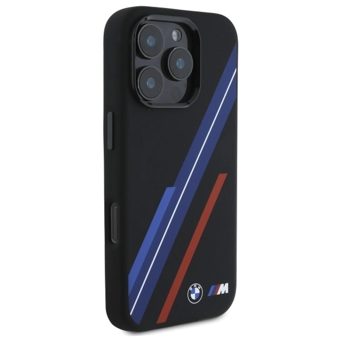 BMW BMHMP16X23SSPK Apple iPhone 16 Pro Max hardcase Silicone Random Lines MagSafe black