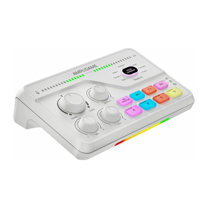 Fifine Stream Audio Controller Mixer SC8W RGB for PC