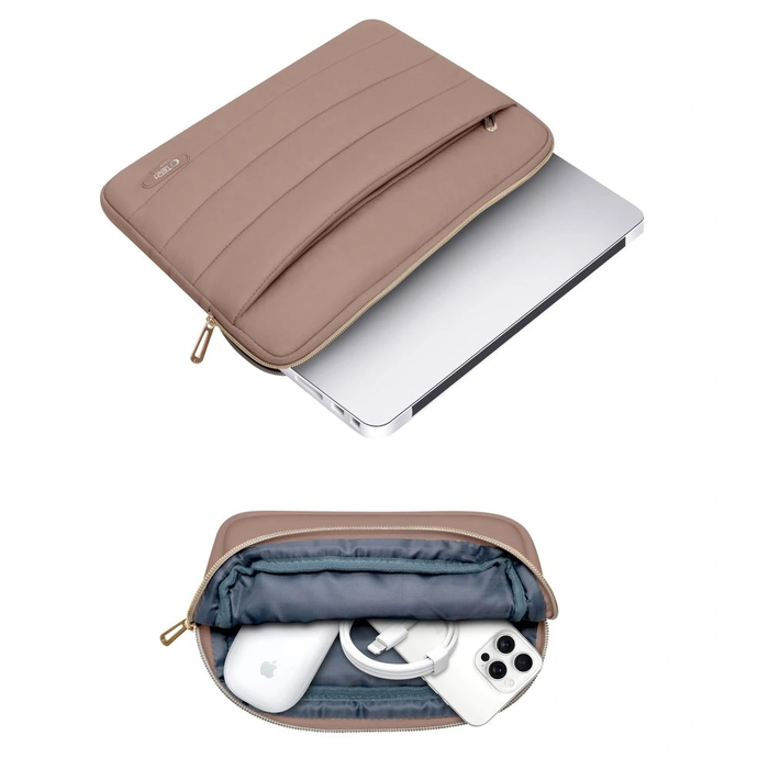 Tech-Protect Puffy Laptop 13-14 case + accessory bag Walnut