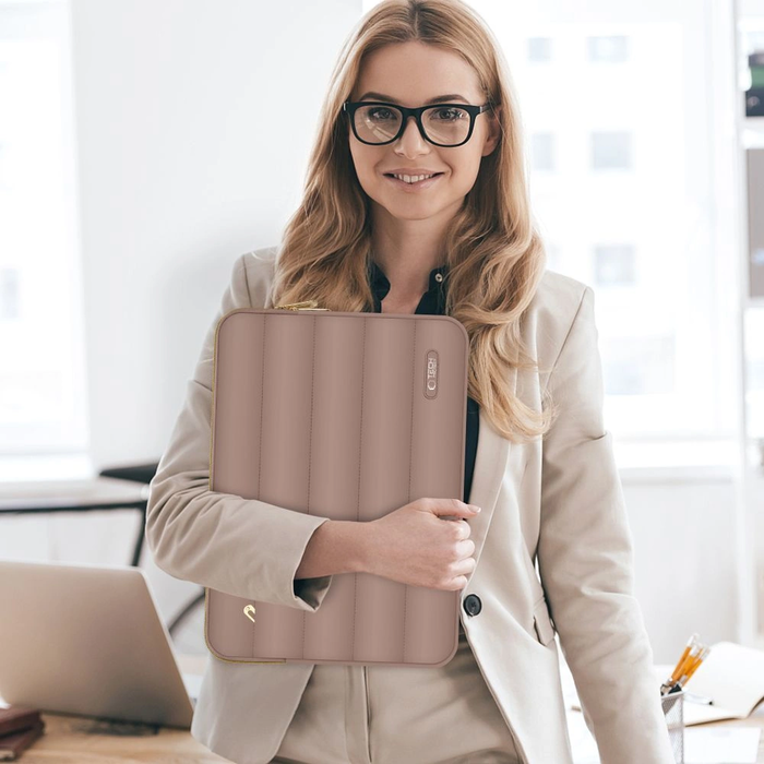 Tech-Protect Puffy Laptop 15-16 case + accessory bag Walnut