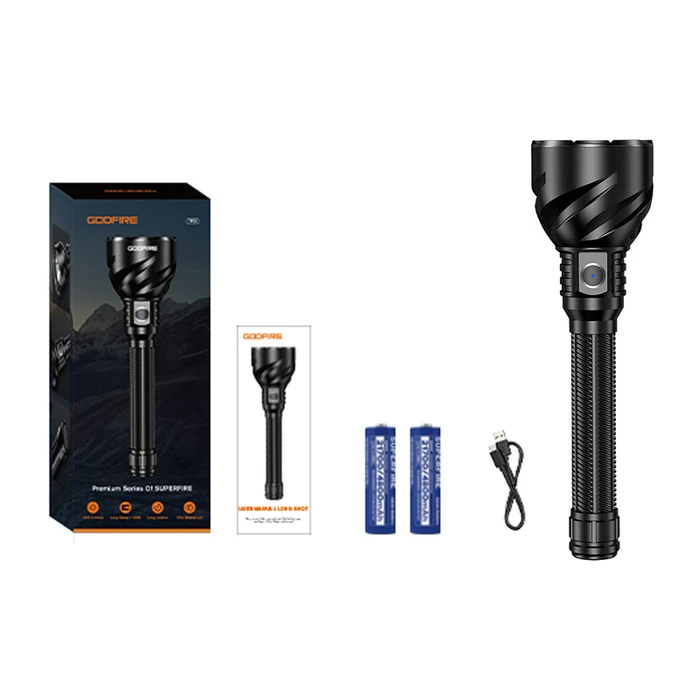 Superfire Φακός LED TF02 IP55 3300lm (Φακός Χειρός) SOS/Strobe/Zoom