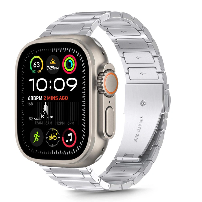 Tech-Protect Stainless Classic Apple Watch 6 / 7 / 8 / 9 / 10 / SE / Ultra 1 / 2 44/45/46/49mm Silver