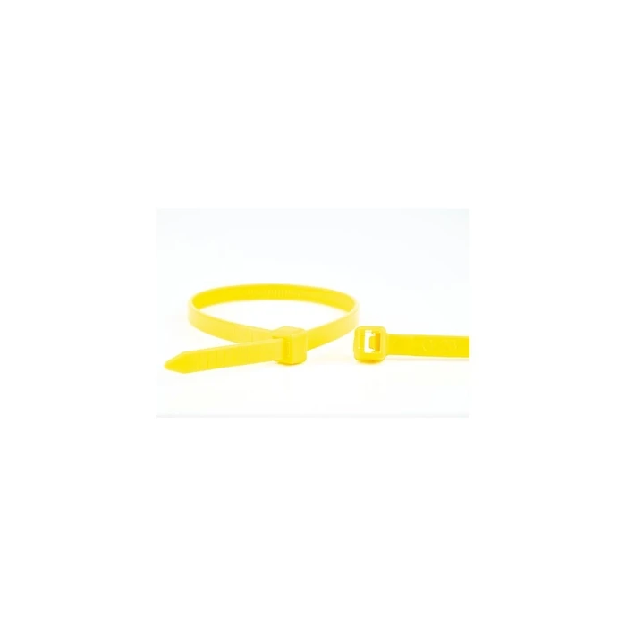 WKK Plastic Cable Ties Yellow 370 x 4.8 mm, 100 pcs