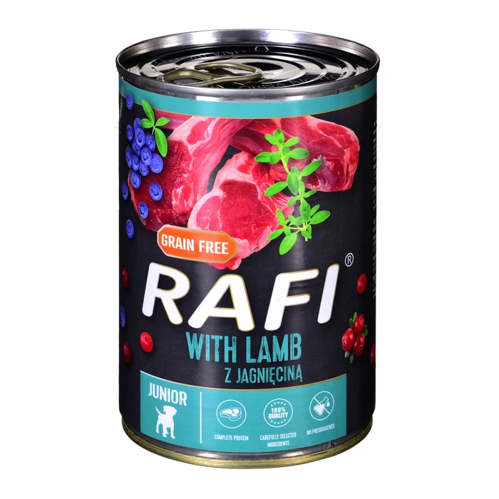 Υγρή Τροφή Σκύλων Dolina Noteci Rafi Junior Pate with lamb, cranberry and blueberry - Wet 400 g