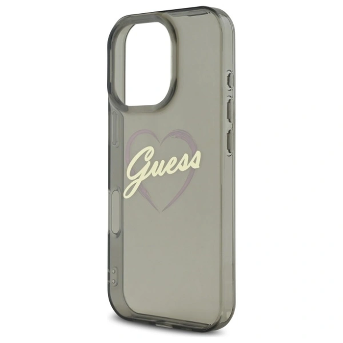 Guess GUHCP16XHCHGSPK Apple iPhone 16 Pro Max hardcase IML Heart black