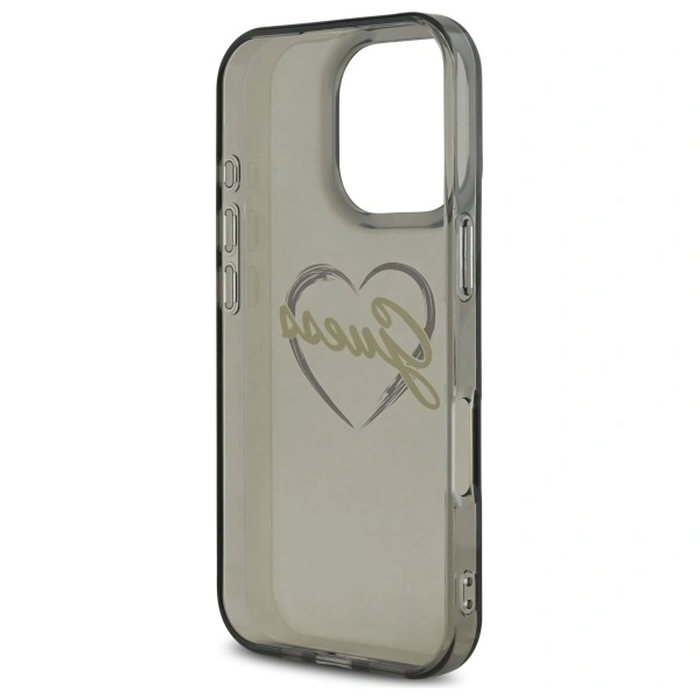 Guess GUHCP16XHCHGSPK Apple iPhone 16 Pro Max hardcase IML Heart black