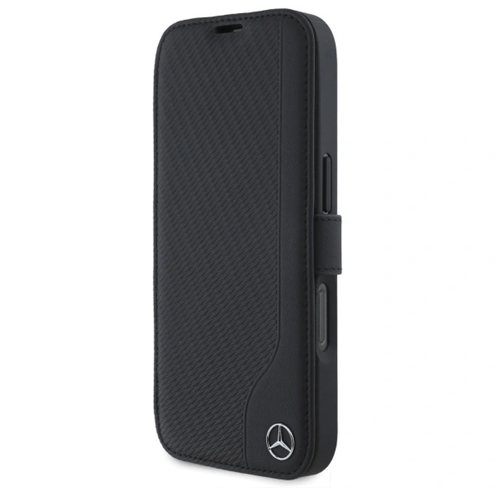 Mercedes MEBKP16S23RBGVK Apple iPhone 16 bookcase Leather Wood Imitation black
