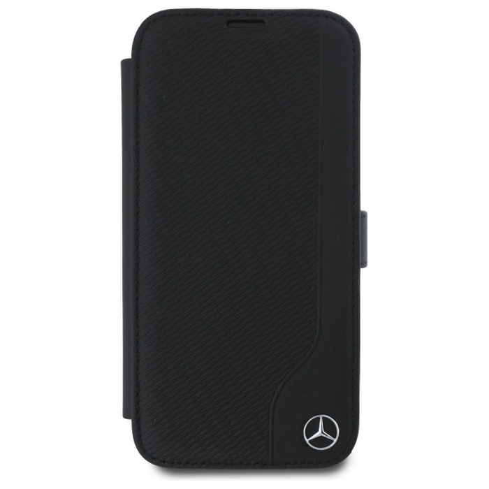Mercedes MEBKP16S23RBGVK Apple iPhone 16 bookcase Leather Wood Imitation black
