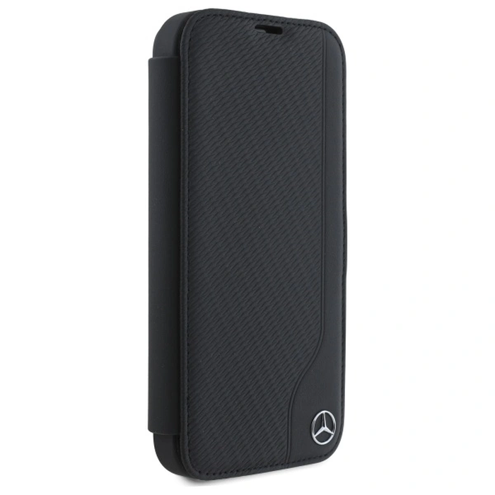 Mercedes MEBKP16S23RBGVK Apple iPhone 16 bookcase Leather Wood Imitation black