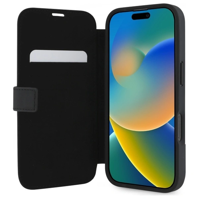 Mercedes MEBKP16S23RBGVK Apple iPhone 16 bookcase Leather Wood Imitation black