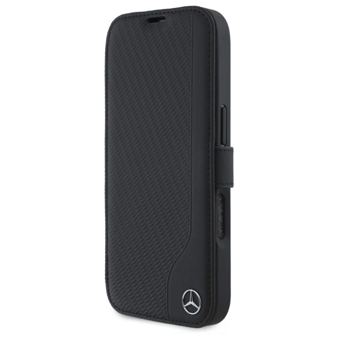 Mercedes MEBKP16S23RBGVK Apple iPhone 16 bookcase Leather Wood Imitation black