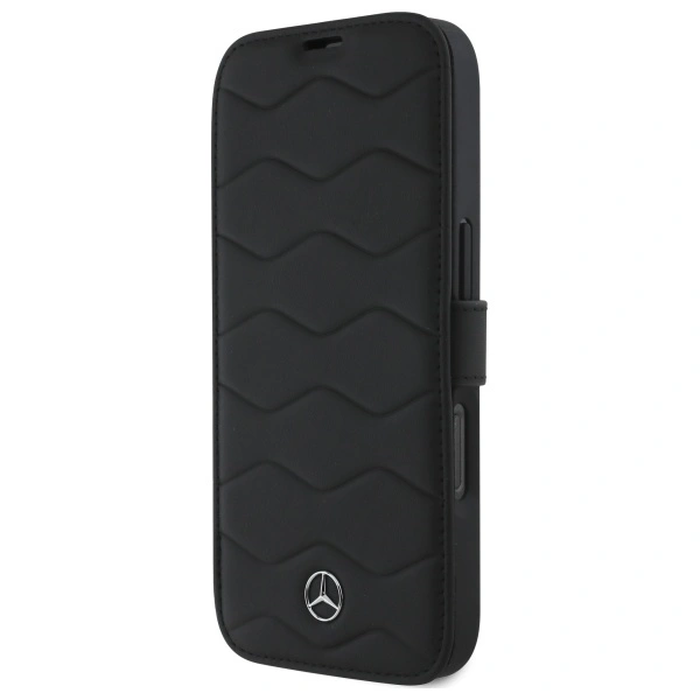 Mercedes MEBKP16X23RWRSK Apple iPhone 16 Pro Max bookcase MB Waves Leather black