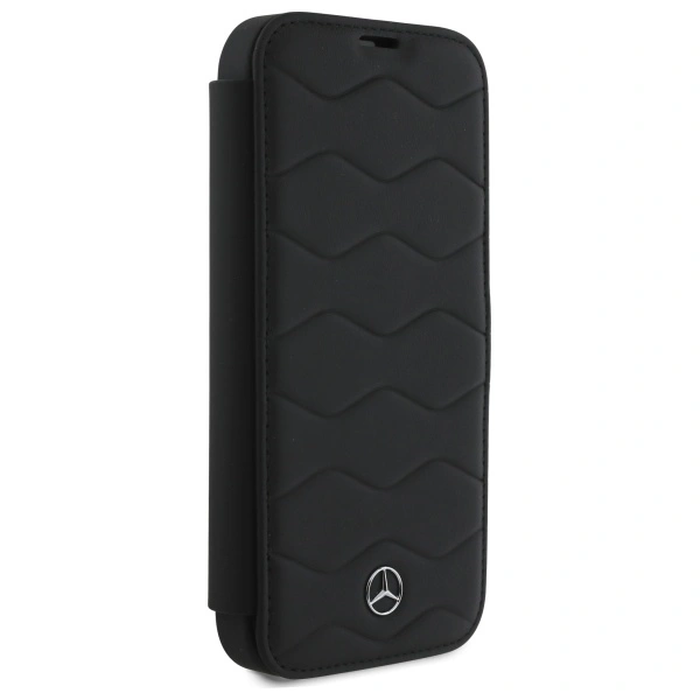 Mercedes MEBKP16X23RWRSK Apple iPhone 16 Pro Max bookcase MB Waves Leather black