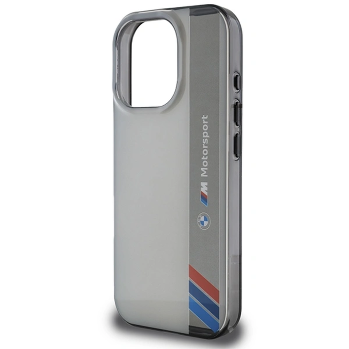 BMW BMHCP16L23HTFEG Apple iPhone 16 Pro hardcase Motorsport IML Vertical Stripe grey
