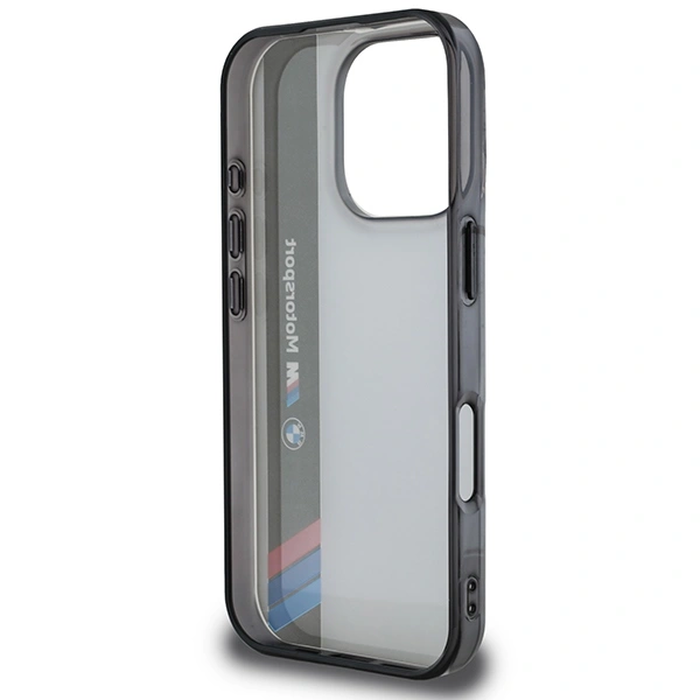 BMW BMHCP16L23HTFEG Apple iPhone 16 Pro hardcase Motorsport IML Vertical Stripe grey