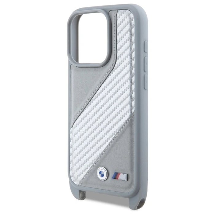 BMW BMHCP16L23PSCCG Apple iPhone 16 Pro hardcase M Edition Carbon Stripe & Strap grey