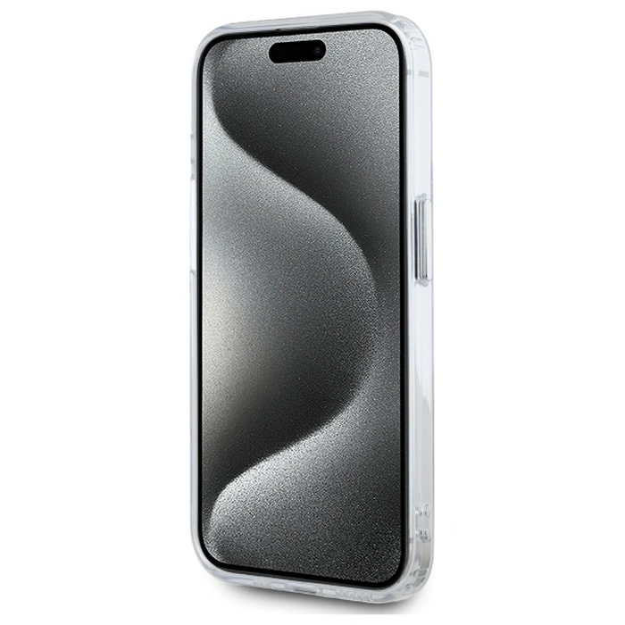 Karl Lagerfeld KLHMP15LHLSKCH Apple iPhone 15 Pro hardcase IML Metal Karl&Choupette Head MagSafe white