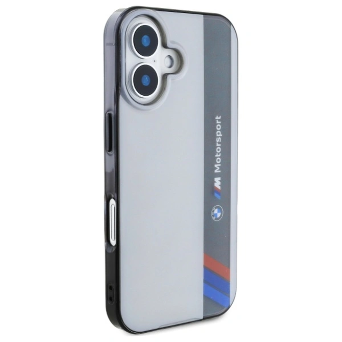 BMW BMHCP16M23HTFEG Apple iPhone 16 Plus hardcase Motorsport IML Vertical Stripe grey