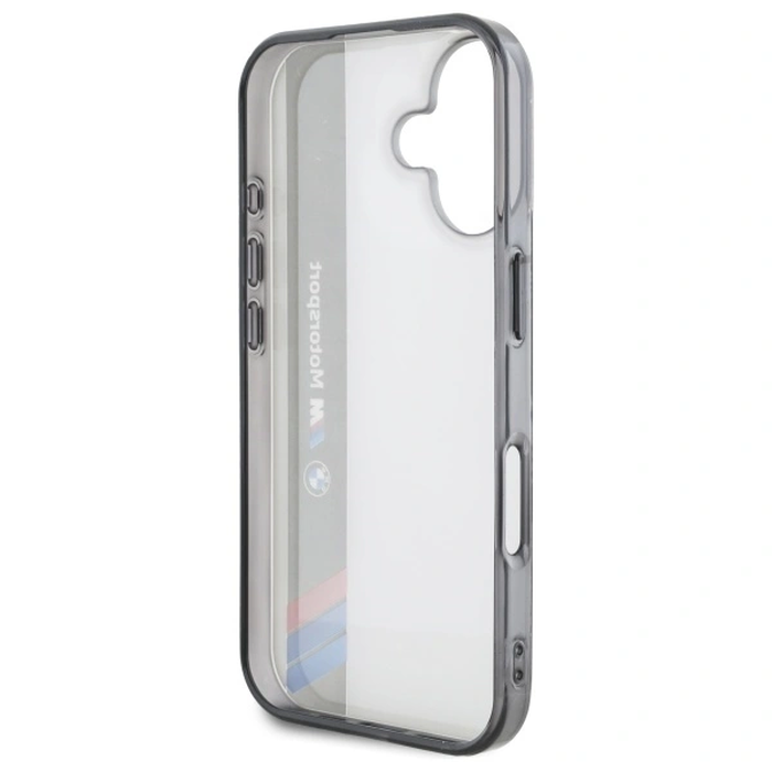 BMW BMHCP16M23HTFEG Apple iPhone 16 Plus hardcase Motorsport IML Vertical Stripe grey