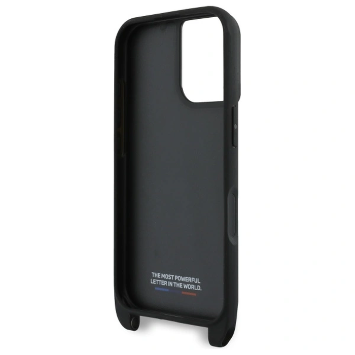 BMW BMHCP16S23PSCCK Apple iPhone 16 hardcase M Edition Carbon Stripe & Strap black