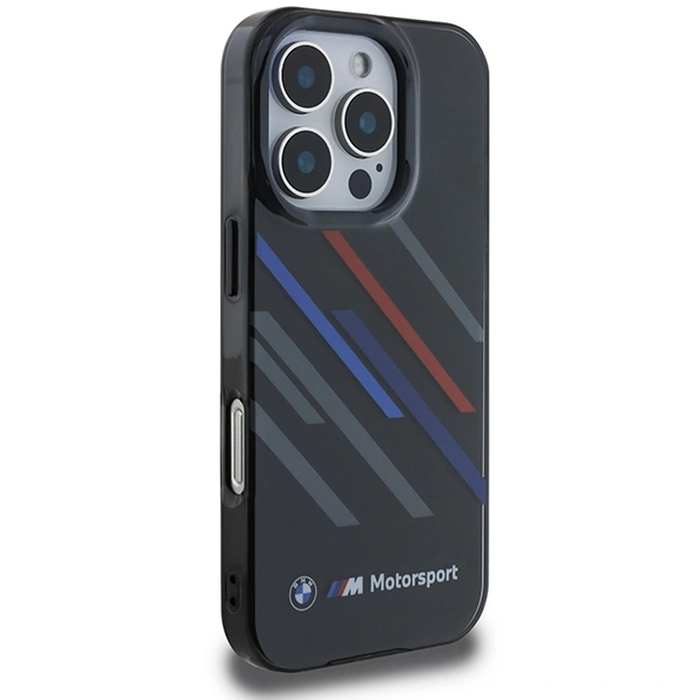 BMW BMHCP16X23HTRAK Apple iPhone 16 Pro Max hardcase Motorsport IML Random Stripes black
