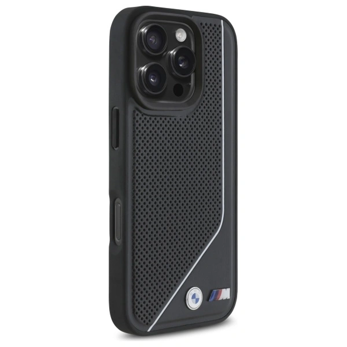 BMW BMHMP16L23PUCPK Apple iPhone 16 Pro hardcase M Perforated Twisted Line MagSafe black