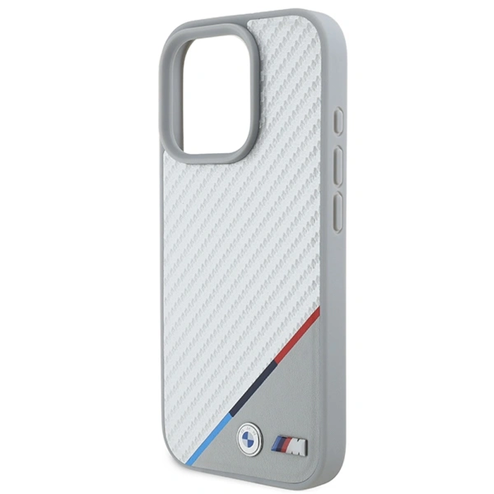 BMW BMHMP16L23PUDTS Apple iPhone 16 Pro hardcase M Carbon Tricolor Line MagSafe grey
