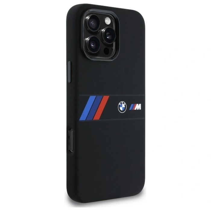 BMW BMHMP16X23SAXK Apple iPhone 16 Pro Max hardcase Silicone Middle Stripe MagSafe black