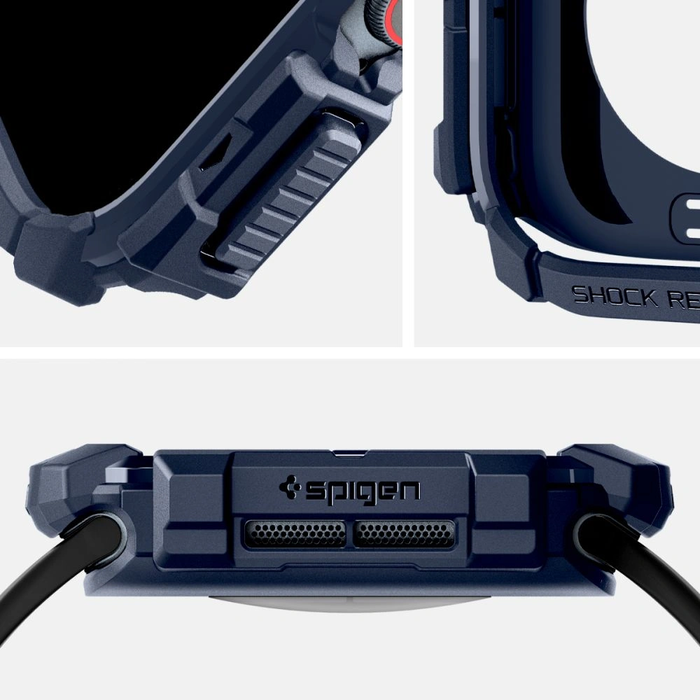 Spigen Rugged Armor Apple Watch 10 / 11 46mm Navy Blue