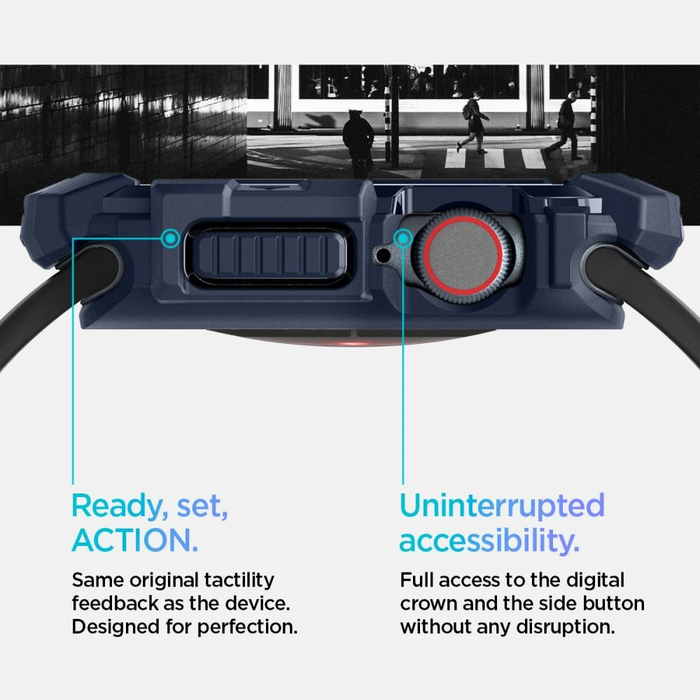Spigen Rugged Armor Apple Watch 10 / 11 46mm Navy Blue