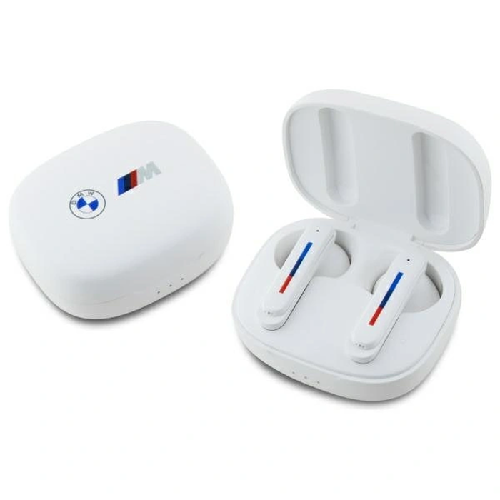 BMW BMBEMIATP20LOH 5.3 Bluetooth wireless in-ear headphones TWS + docking station Printed Logos white