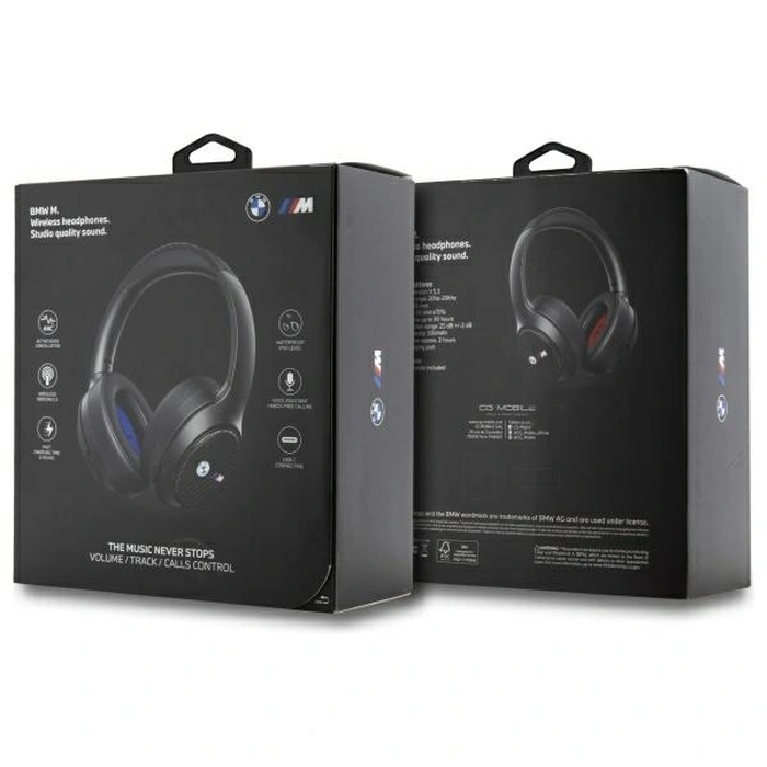 BMW BMBHKL601MTCAK Bluetooth 5.3 ANC wireless in-ear headphones Encmetal Logos Black