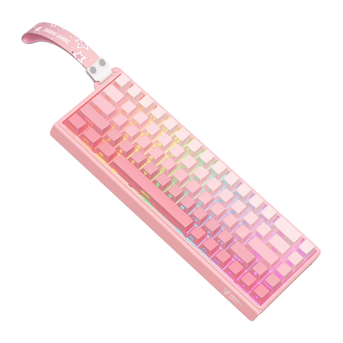 Onikuma Gaming Πληκτρολόγιο Tenkeyless με RGB φωτισμό (Αγγλικό US) - Ροζ