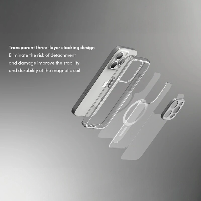 Moshi iGlaze MagSafe Apple iPhone 16 Pro Max (Luna Silver)